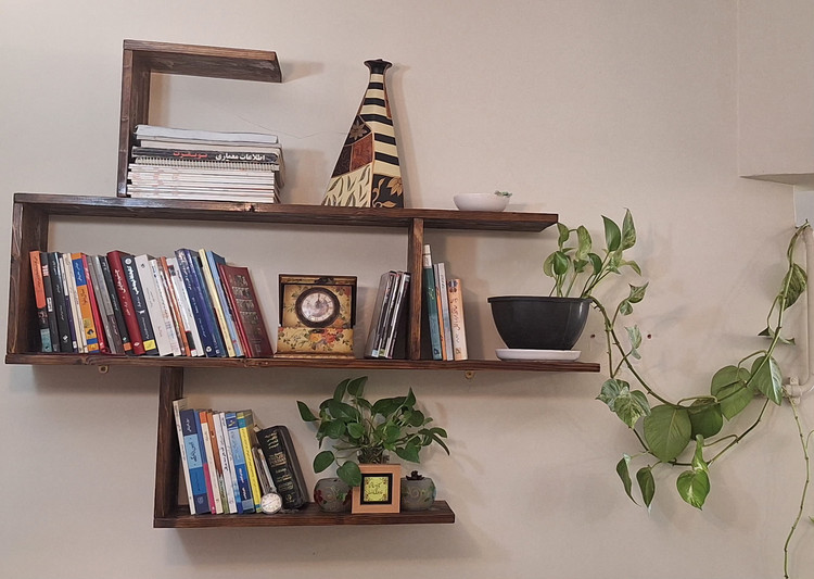 دکور کتابخانه چوبی(چوب روس)