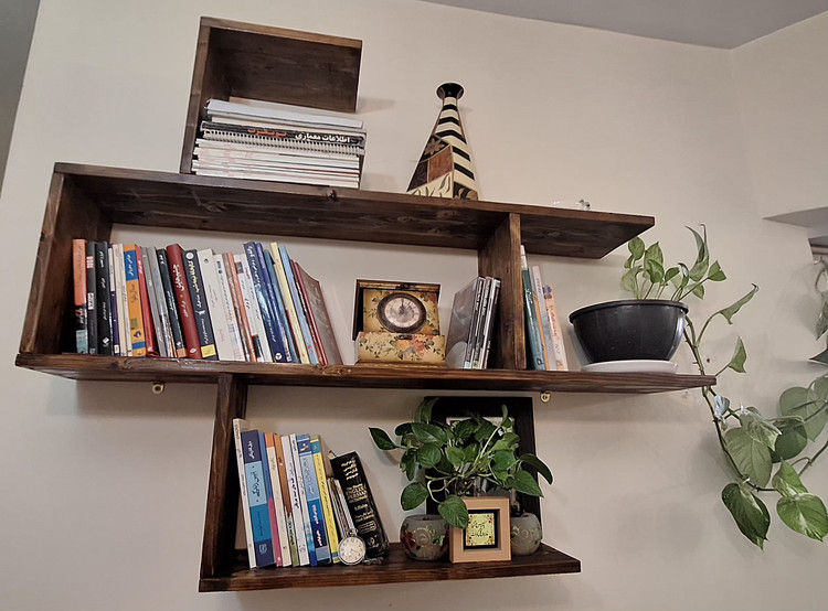 دکور کتابخانه چوبی(چوب روس)